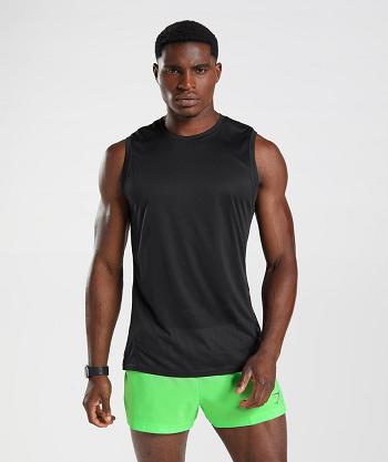 Podkoszulki Męskie Gymshark Sportowe Czarne Czarne | PL 3996DFM